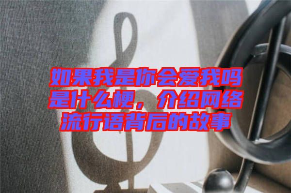 如果我是你會(huì)愛(ài)我嗎是什么梗,介紹網(wǎng)絡(luò)流行語(yǔ)背后的故事