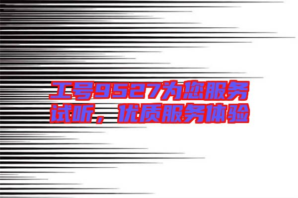 工號9527為您服務試聽,優質服務體驗