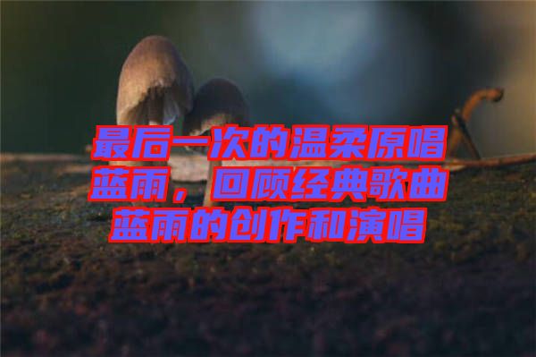 最后一次的溫柔原唱藍雨,回顧經(jīng)典歌曲藍雨的創(chuàng)作和演唱
