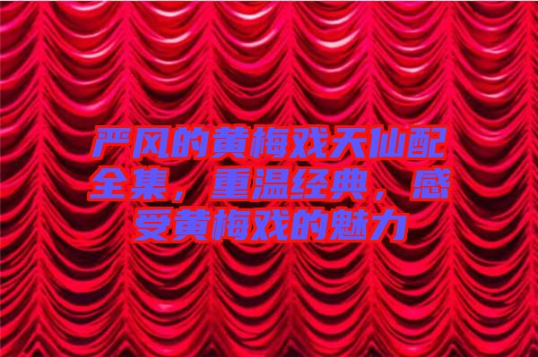 嚴風的黃梅戲天仙配全集，重溫經典，感受黃梅戲的魅力