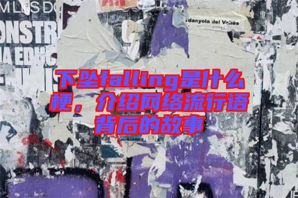 下墜falling是什么梗，介紹網絡流行語背后的故事