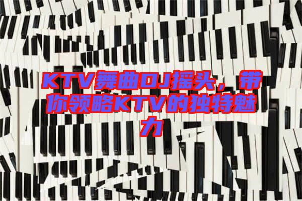 KTV舞曲DJ搖頭，帶你領略KTV的獨特魅力