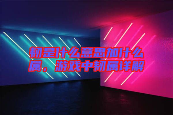 韌是什么意思加什么屬，游戲中韌屬詳解