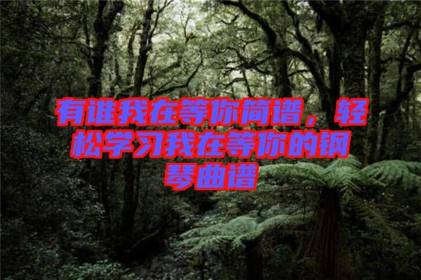 有誰我在等你簡譜,輕松學習我在等你的鋼琴曲譜