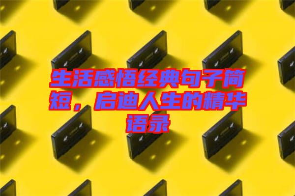 生活感悟經典句子簡短，啟迪人生的精華語錄