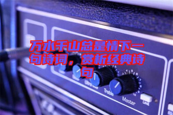 萬水千山總是情下一句詩詞,賞析經(jīng)典詩句