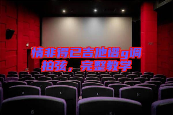 情非得已吉他譜g調拍弦,完整教學