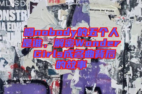 唱nobody的五個人是誰,解密Wonder Girls成名曲背后的故事