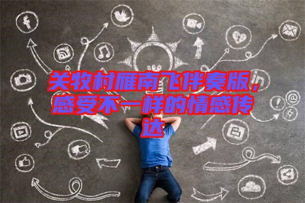 關(guān)牧村雁南飛伴奏版，感受不一樣的情感傳達