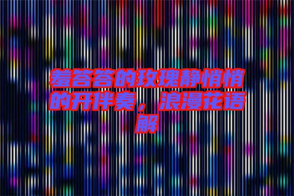 羞答答的玫瑰靜悄悄的開伴奏,浪漫花語解