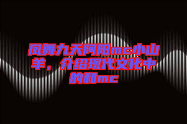 鳳舞九天阿陽mc小山羊,介紹現代文化中的和mc