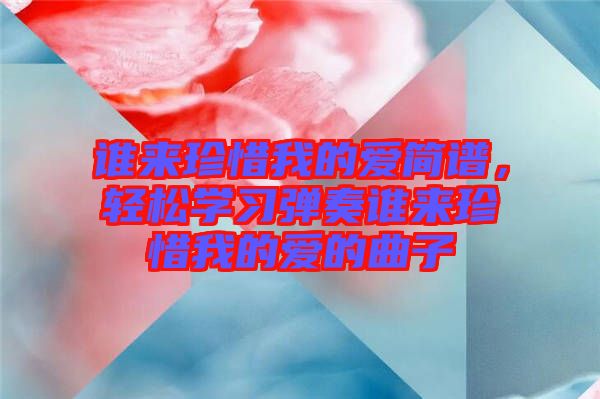 誰來珍惜我的愛簡譜，輕松學習彈奏誰來珍惜我的愛的曲子