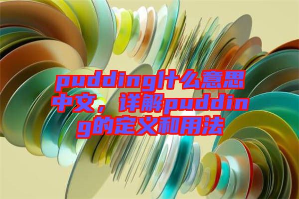 pudding什么意思中文,詳解pudding的定義和用法