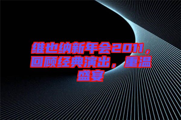 維也納新年會2011,回顧經典演出,重溫盛宴