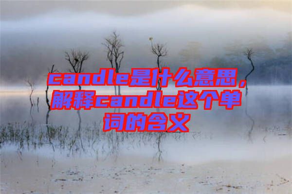 candle是什么意思,解釋candle這個(gè)單詞的含義