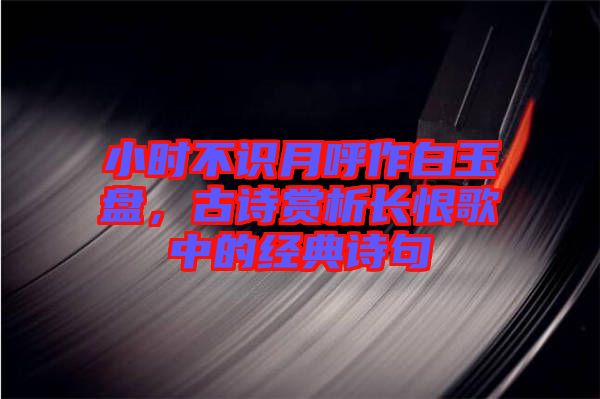 小時不識月呼作白玉盤,古詩賞析長恨歌中的經(jīng)典詩句