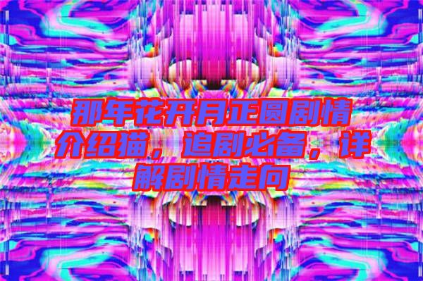 那年花開月正圓劇情介紹貓，追劇必備，詳解劇情走向