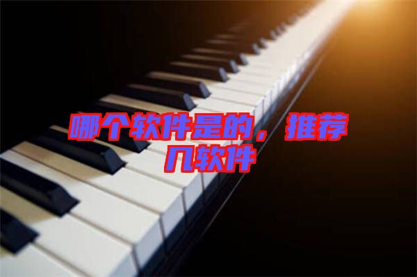 哪個軟件是的,推薦幾軟件