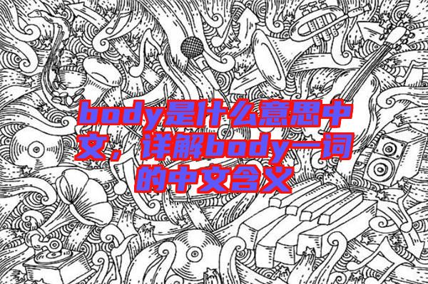 body是什么意思中文,詳解body一詞的中文含義