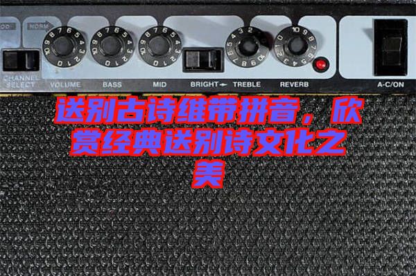 送別古詩維帶拼音，欣賞經(jīng)典送別詩文化之美