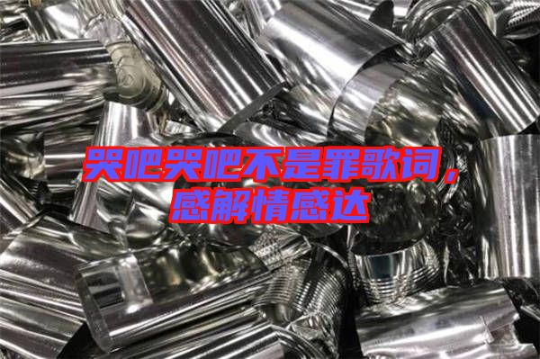 哭吧哭吧不是罪歌詞,感解情感達