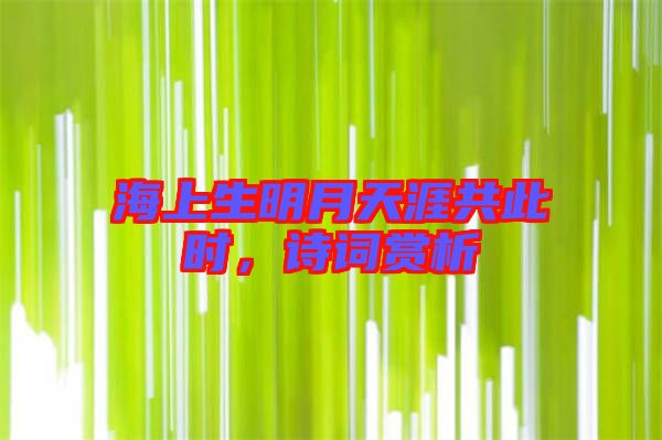 海上生明月天涯共此時(shí),詩(shī)詞賞析