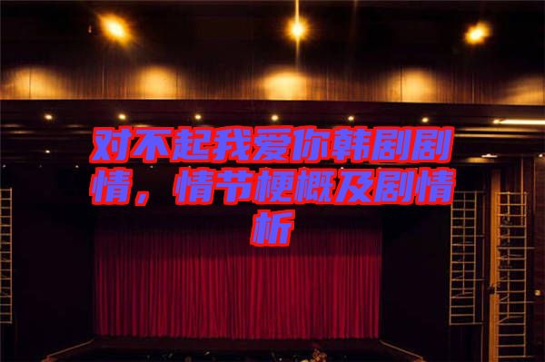 對(duì)不起我愛(ài)你韓劇劇情,情節(jié)梗概及劇情析