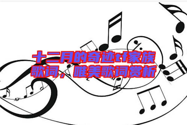 十二月的奇跡tf家族歌詞,唯美歌詞賞析