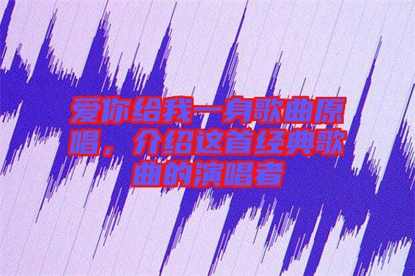 愛你給我一身歌曲原唱,介紹這首經典歌曲的演唱者