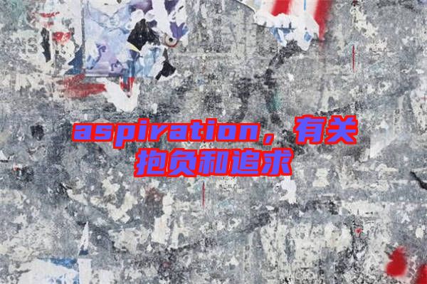 aspiration,有關(guān)抱負(fù)和追求
