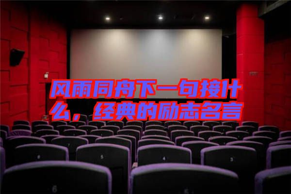 風(fēng)雨同舟下一句接什么,經(jīng)典的勵志名言