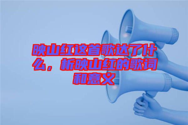 映山紅這首歌達(dá)了什么,析映山紅的歌詞和意義
