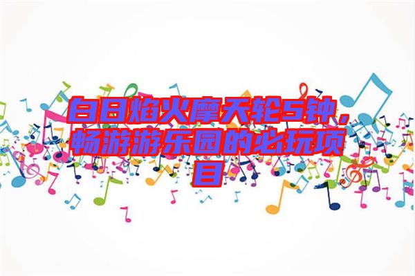 白日焰火摩天輪5鐘,暢游游樂園的必玩項目