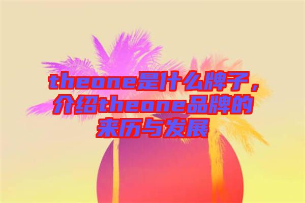 theone是什么牌子,介紹theone品牌的來歷與發展