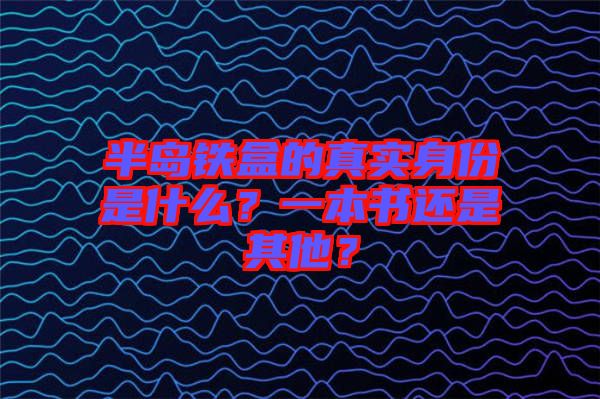 半島鐵盒的真實身份是什么?一本書還是其他?