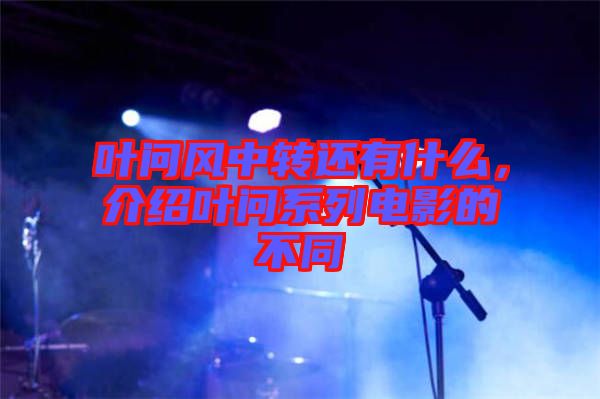 葉問風中轉(zhuǎn)還有什么,介紹葉問系列電影的不同