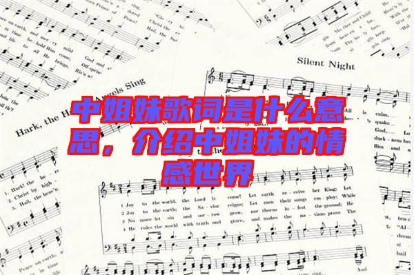 中姐妹歌詞是什么意思,介紹中姐妹的情感世界