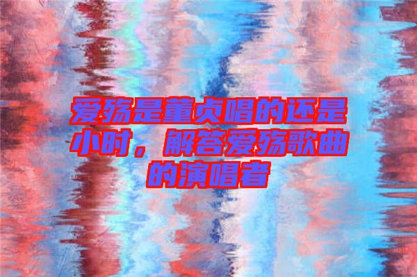 愛殤是董貞唱的還是小時,解答愛殤歌曲的演唱者