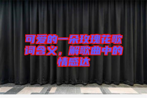 可愛的一朵玫瑰花歌詞含義，解歌曲中的情感達