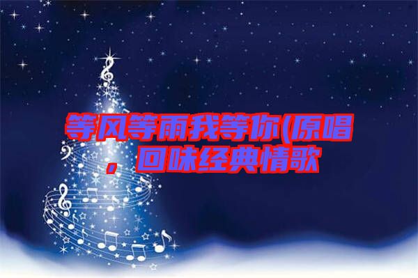 等風等雨我等你(原唱,回味經典情歌