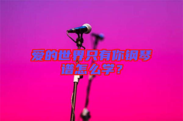 愛的世界只有你鋼琴譜怎么學?