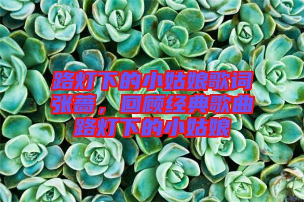 路燈下的小姑娘歌詞張薔,回顧經(jīng)典歌曲路燈下的小姑娘