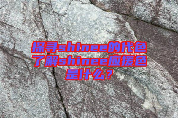 探尋shinee的代色了解shinee應援色是什么?