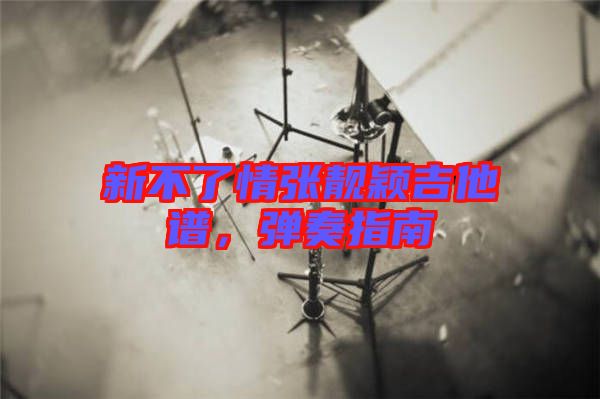 新不了情張靚穎吉他譜,彈奏指南