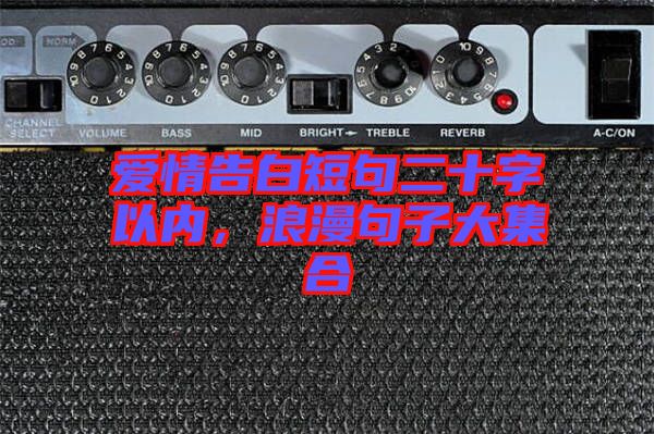 愛情告白短句二十字以內，浪漫句子大集合