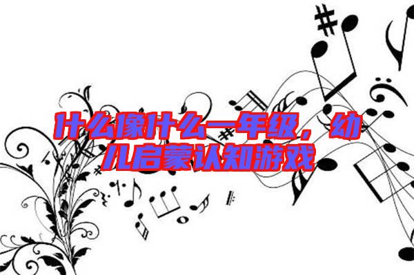 什么像什么一年級,幼兒啟蒙認知游戲