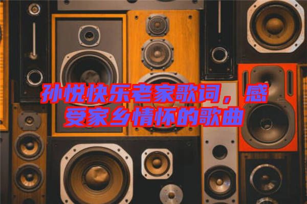 孫悅快樂(lè)老家歌詞,感受家鄉(xiāng)情懷的歌曲