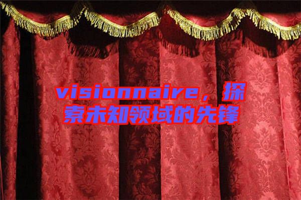 visionnaire,探索未知領域的先鋒