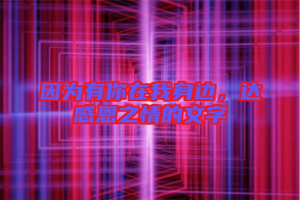 因為有你在我身邊,達感恩之情的文字