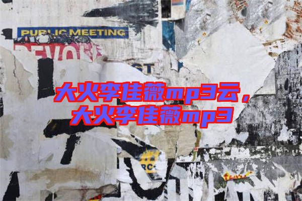 大火李佳薇mp3云，大火李佳薇mp3